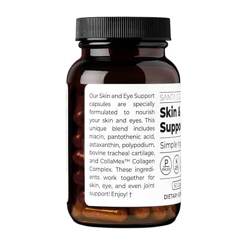 Santa Cruz Paleo Haut- & Augen-Kapseln, Tägliche Formel für Hautbild & Augenpflege, Saubere Inhaltsstoffe, Glutenfrei, Keto & Paleo Freundlich, 60 Kapseln