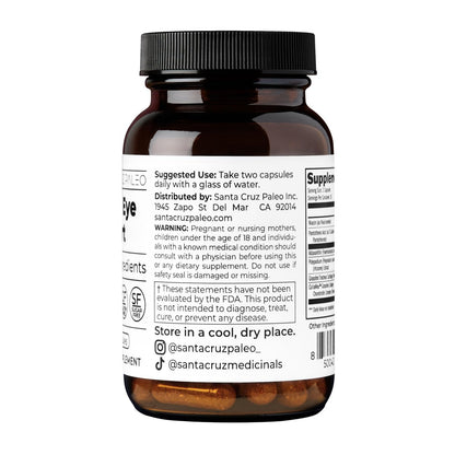 Santa Cruz Paleo Haut- & Augen-Kapseln, Tägliche Formel für Hautbild & Augenpflege, Saubere Inhaltsstoffe, Glutenfrei, Keto & Paleo Freundlich, 60 Kapseln