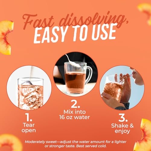 JUNP Zuckerfreie Elektrolyte Pulver Beutel für Wasser – Sofortige Hydratation mit Salz & Kalium, Null Kalorien, Keine Kohlenhydrate, Kein Zucker, Elektrolyt Getränk Mix Sticks, Keto Freundlich, Saftiger Pfirsich 5er Pack