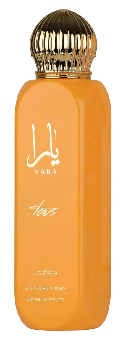 Lattafa Yara Tous All Over Spray – Tropisch, Fruchtig, Blumig, Vanille – Lang anhaltender Duft für Frauen, 150 ml