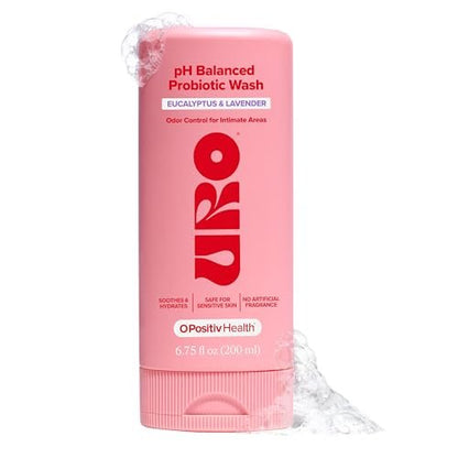 O Positiv URO pH-Balancierte Intimwaschlotion mit Probiotika – Geruchskontrolle, pH-Gleichgewicht, Trockenheit & Reizungen – 200 ml (1er-Pack)