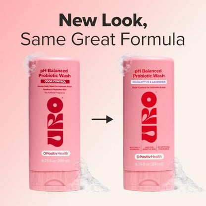O Positiv URO pH-Balancierte Intimwaschlotion mit Probiotika – Geruchskontrolle, pH-Gleichgewicht, Trockenheit & Reizungen – 200 ml (1er-Pack)