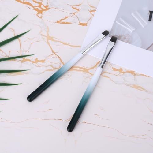 2er Set Nagelreinigungsbürste, professioneller Nagel-Pinsel mit flachem Kopf zum Entfernen von Gelpolitur und Reinigen von Fehlern auf der Nagelhaut
