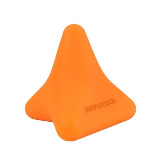 SIMPLECOOL Manuelles Triggerpunkt-Massagegerät – Kleiner Massageball für Tiefengewebe-Myofasziale Entspannung, Physiotherapie, Plantarfasziitis, Muskelknoten, Psoas, Hüftbeuger, Iliacus – 3×2,6 Zoll (Orange)