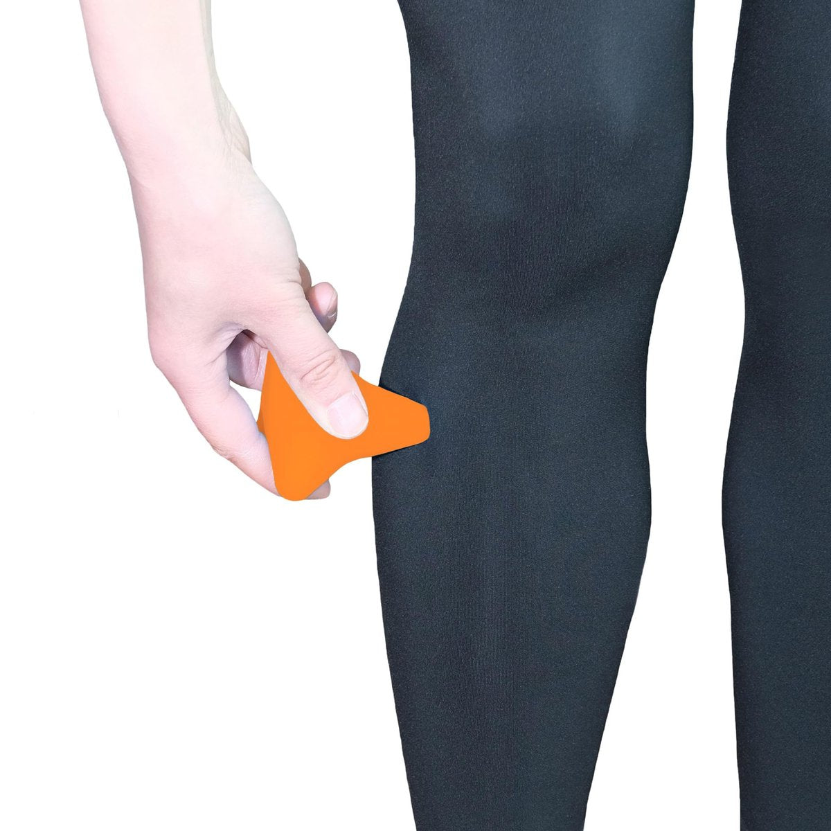 SIMPLECOOL Manuelles Triggerpunkt-Massagegerät – Kleiner Massageball für Tiefengewebe-Myofasziale Entspannung, Physiotherapie, Plantarfasziitis, Muskelknoten, Psoas, Hüftbeuger, Iliacus – 3×2,6 Zoll (Orange)