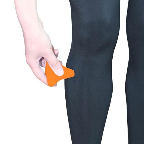 SIMPLECOOL Manuelles Triggerpunkt-Massagegerät – Kleiner Massageball für Tiefengewebe-Myofasziale Entspannung, Physiotherapie, Plantarfasziitis, Muskelknoten, Psoas, Hüftbeuger, Iliacus – 3×2,6 Zoll (Orange)