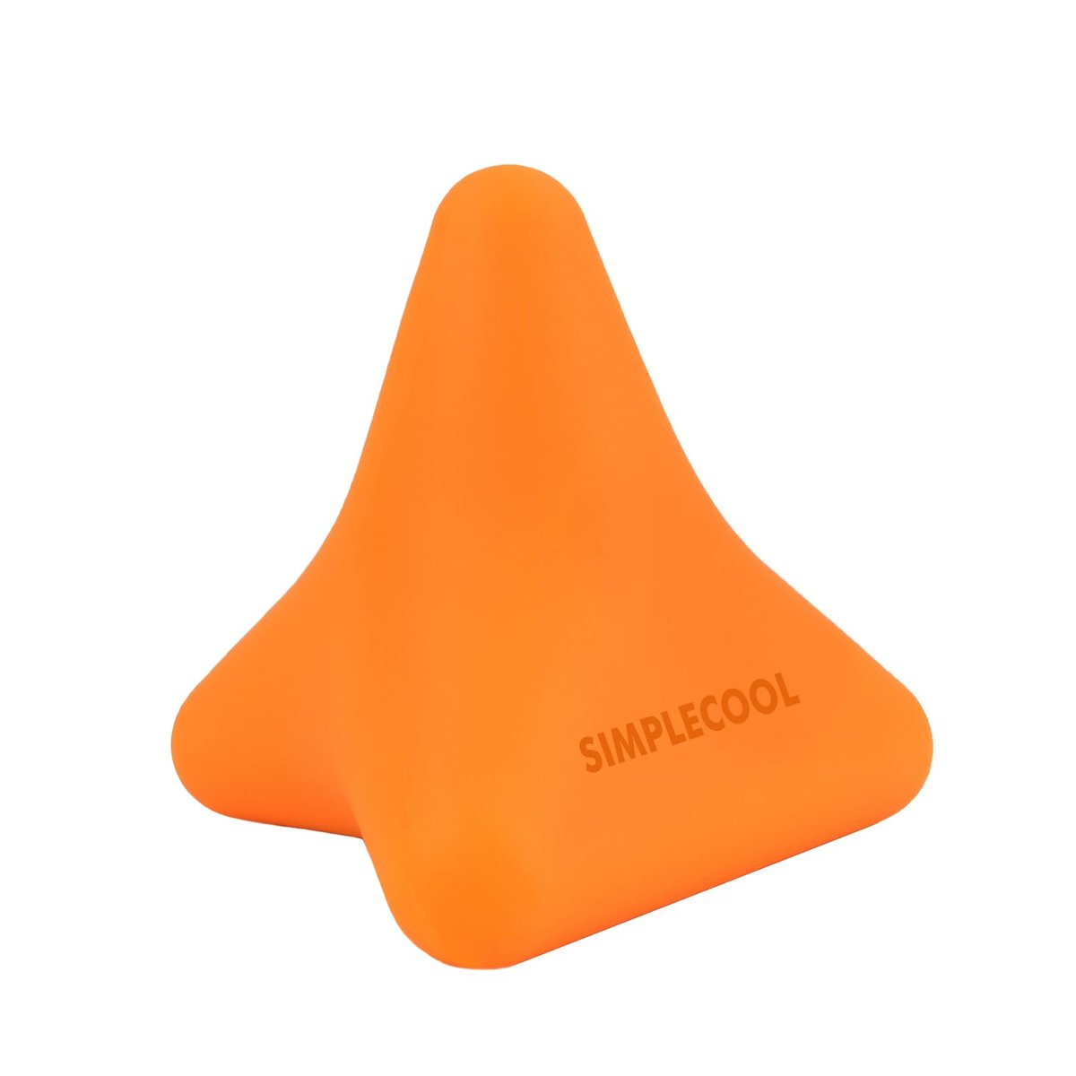 SIMPLECOOL Manuelles Triggerpunkt-Massagegerät – Kleiner Massageball für Tiefengewebe-Myofasziale Entspannung, Physiotherapie, Plantarfasziitis, Muskelknoten, Psoas, Hüftbeuger, Iliacus – 3×2,6 Zoll (Orange)