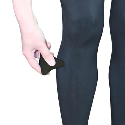 Manuelles Triggerpunkt-Massagegerät – kleiner Massageball für tiefe Gewebemassage, myofasziale Entspannung, Fuß, Plantarfasziitis, Muskelknoten, Psoas, Hüftbeuger, Iliacus – 3×2,6 Zoll (Schwarz)