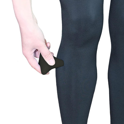 Manuelles Triggerpunkt-Massagegerät – kleiner Massageball für tiefe Gewebemassage, myofasziale Entspannung, Fuß, Plantarfasziitis, Muskelknoten, Psoas, Hüftbeuger, Iliacus – 3×2,6 Zoll (Schwarz)