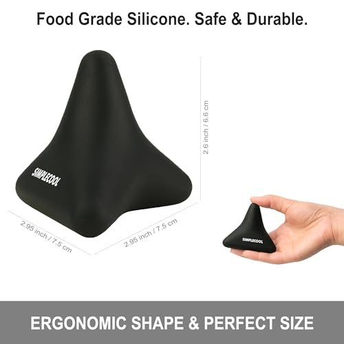 Manuelles Triggerpunkt-Massagegerät – kleiner Massageball für tiefe Gewebemassage, myofasziale Entspannung, Fuß, Plantarfasziitis, Muskelknoten, Psoas, Hüftbeuger, Iliacus – 3×2,6 Zoll (Schwarz)