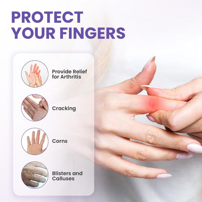 Kimihome 20 Stück Gel-Fingerschutz-Hüllen – Silikon-Fingerhüllen mit Lavendelextrakt – Fingerkuppen-Bandagen zur Linderung von Fingerspringen, Hühneraugen, Blasen und Hornhaut (Lila)