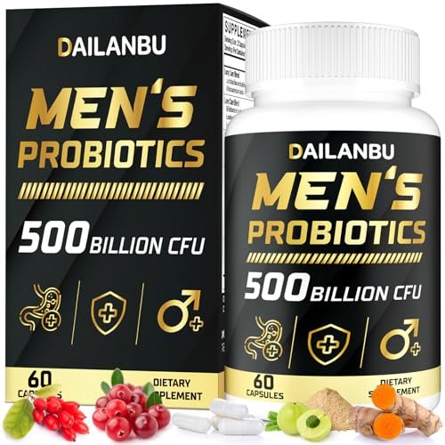 Probiotika für Männer 500 Milliarden KBE, 16-in-1 fortschrittliches Männerprobiotikum für Verdauungsgesundheit, Immunsystem & Stoffwechsel, Prostata & Harnwege, Darmgesundheit – mit Kurkuma, Cranberry, Goji, 60 Kapseln