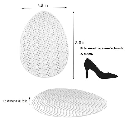 Hockydis Clear Non Slip Schuhpads für Absätze – Rutschfeste Griffeinlagen für Pumps, Stilettos & elegante Schuhe, unsichtbare Traktionsaufkleber für spitze Sohlen