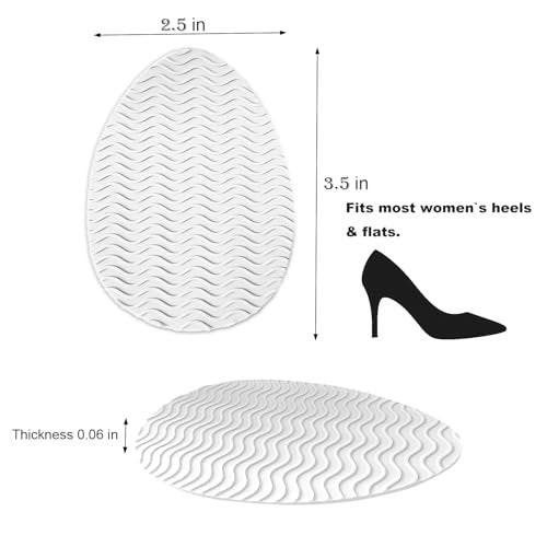 Hockydis Clear Non Slip Schuhpads für Absätze – Rutschfeste Griffeinlagen für Pumps, Stilettos & elegante Schuhe, unsichtbare Traktionsaufkleber für spitze Sohlen
