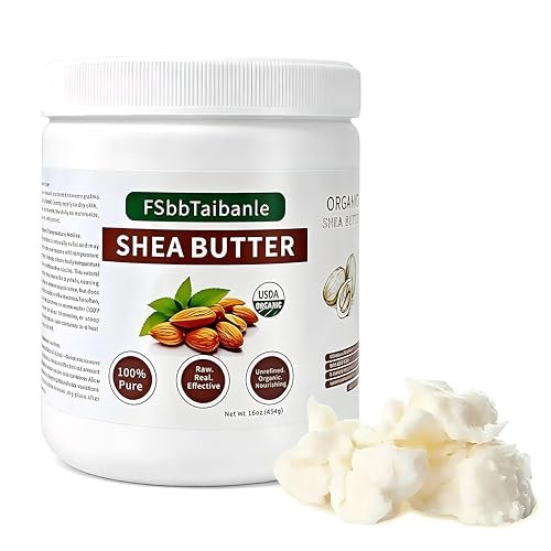 FSbbTaibanle Rohe Sheabutter 16 oz – Reine & Bio Feuchtigkeitspflege für Haut, Haare & DIY – Roh, Unraffiniert, Nicht-GVO, Elfenbeinfarbe, Klasse A Qualität
