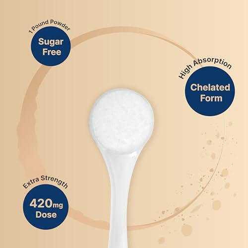 Calm Magnesium Pulver, 1lb | Trinkmischung für Schlaf, Muskeln, Knochen & Stimmung – Zuckerfreier Zitronen-Himbeer-Geschmack – Chelatiertes Magnesiumcitrat für hohe Absorption – Vegan, Nicht-GVO
