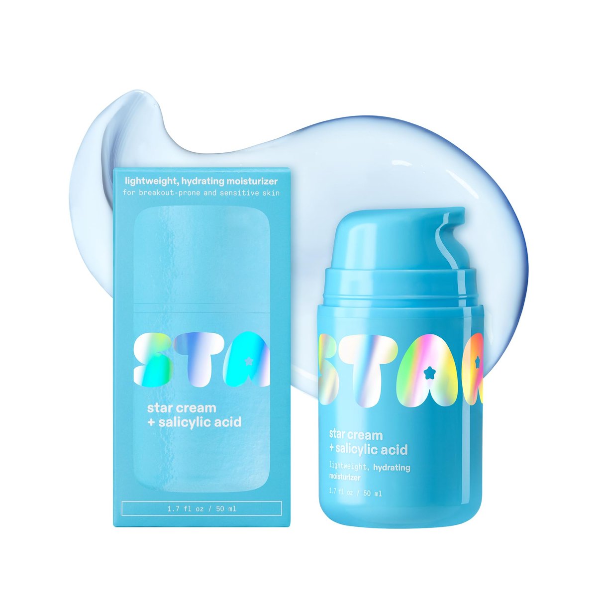 Starface Star Cream + Salicylsäure – Leichte, feuchtigkeitsspendende Gesichtscreme für zu Unreinheiten neigende und empfindliche Haut, 50 ml