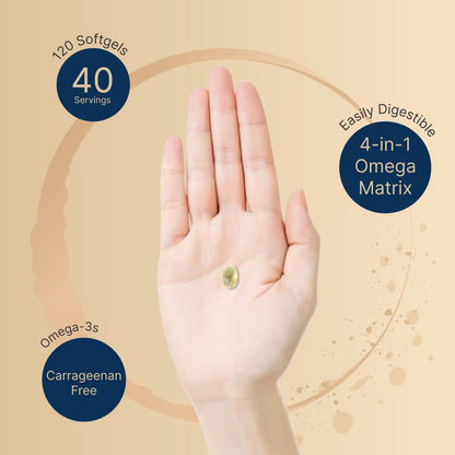 Vegan Omega 3 Algenöl Kapseln, 120 vegane Weichkapseln | Carrageenan-frei, pflanzliches DHA & DPA | Alternative zu Fischöl | Vollspektrum Omega 3 mit Leinsamen & ALA | Zitronengeschmack