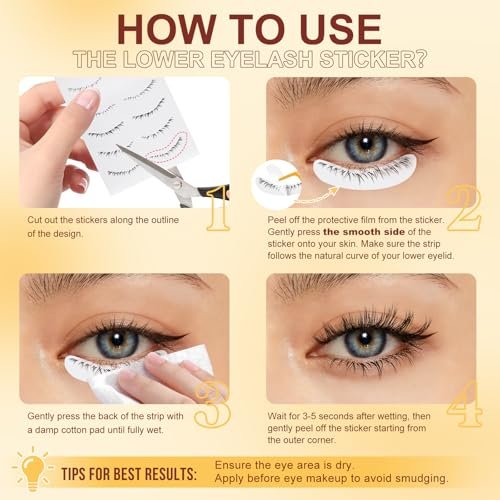 QUEWEL Magnetische Wimpern 2 Paar Wiederverwendbare Magnetische Wimpern mit Applikator Kein Kleber Katzenauge Natürlicher Look Wimpern-Cluster-Set Einfach zu Tragen und zu Entfernen (A08)