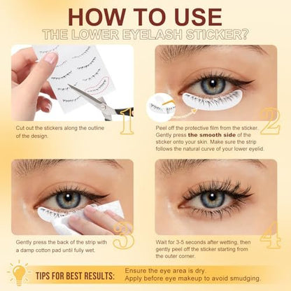 QUEWEL Magnetische Wimpern 2 Paar Wiederverwendbare Magnetische Wimpern mit Applikator Kein Kleber Katzenauge Natürlicher Look Wimpern-Cluster-Set Einfach zu Tragen und zu Entfernen (A08)