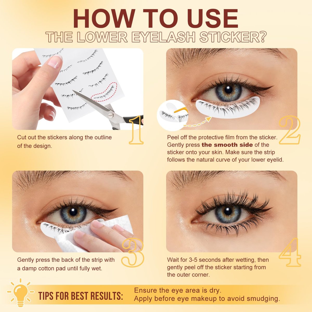 QUEWEL Magnetische Wimpern 2 Paar Wiederverwendbare Magnetische Wimpern mit Applikator Kein Kleber Katzenauge Natürlicher Look Wimpern-Cluster-Set Einfach zu Tragen und zu Entfernen (A08)