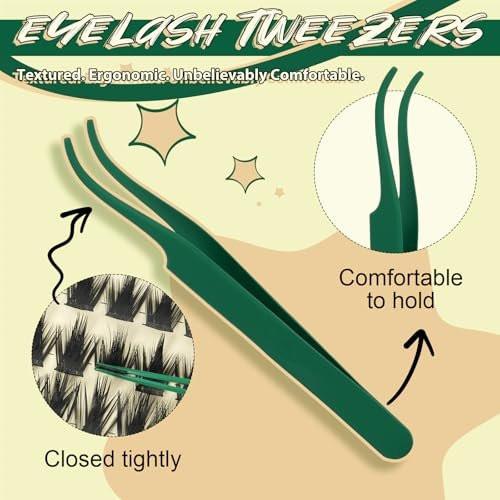 KEYYOULASH Manga Wimpern Cluster Set 8-18mm – DIY Wimpernverlängerung Kit mit natürlichen Fairy Cluster Wimpern, Bond, Seal, Entferner und Applikator (Schwarz)