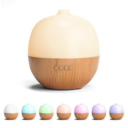 ARVIDSSON Aroma-Diffuser 100ml – Ultrasonischer Duftdiffuser mit Stimmungslicht, Mini-Diffuser für Ätherische Öle, Geschenk für Frauen, Holzmaserung
