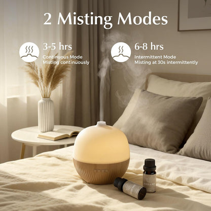 ARVIDSSON Aroma-Diffuser 100ml – Ultrasonischer Duftdiffuser mit Stimmungslicht, Mini-Diffuser für Ätherische Öle, Geschenk für Frauen, Holzmaserung