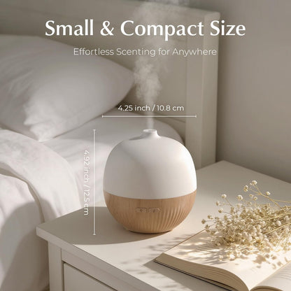 ARVIDSSON Aroma-Diffuser 100ml – Ultrasonischer Duftdiffuser mit Stimmungslicht, Mini-Diffuser für Ätherische Öle, Geschenk für Frauen, Holzmaserung