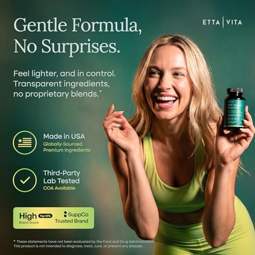 GLP-1 Unterstützung + Darmreinigung – Gewichtsverlust, Darmgesundheit & Energie – Appetitzügler & Fettverbrenner – Berberin, Akkermansia Probiotikum, Yerba Mate, Flohsamen, Sennesblätter – für Frauen & Männer, 60 Kapseln