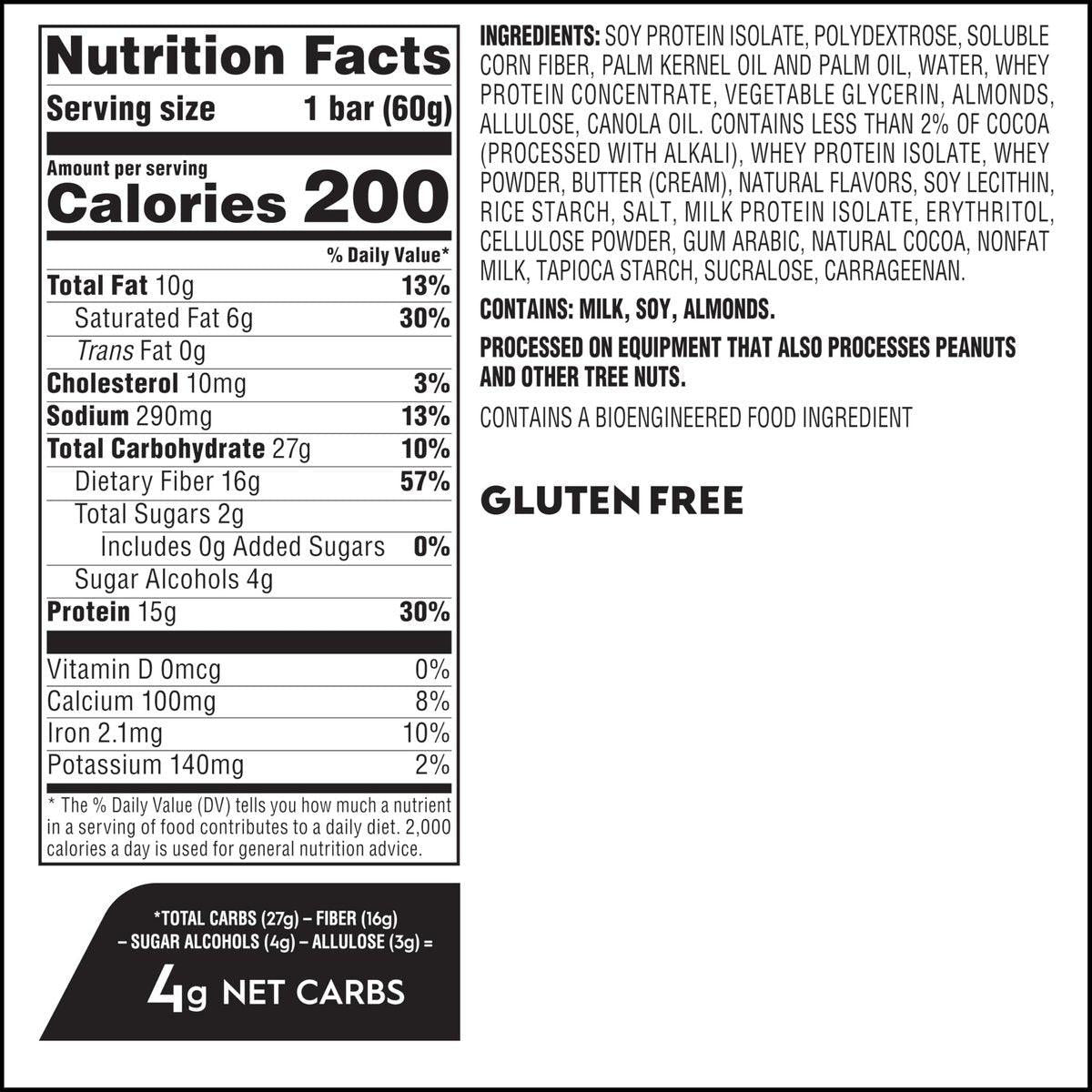 Atkins High Protein Riegel, Brownie Delight Geschmack, 15g Protein, 4g Netto-Kohlenhydrate, Keto Proteinriegel, Wenig Zucker, 4er Pack