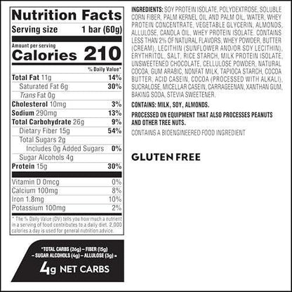 Atkins High Protein Riegel, Cookie Fusion Geschmack, 15g Protein, 4g Netto-Kohlenhydrate, Keto Proteinriegel, Wenig Zucker, 4er Pack