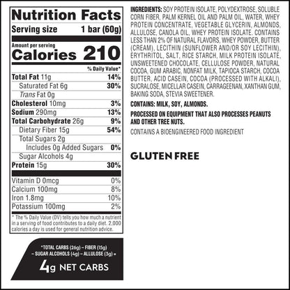 Atkins High Protein Riegel, Cookie Fusion Geschmack, 15g Protein, 4g Netto-Kohlenhydrate, Keto Proteinriegel, Wenig Zucker, 4er Pack