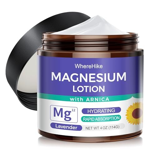 STILIP Magnesium Lotion mit Arnika – Magnesiumcreme für die Nachtpflege, leichte feuchtigkeitsspendende Körpercreme mit Lavendel, 114 g