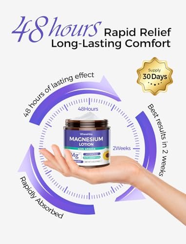 STILIP Magnesium Lotion mit Arnika – Magnesiumcreme für die Nachtpflege, leichte feuchtigkeitsspendende Körpercreme mit Lavendel, 114 g
