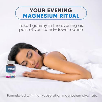 PURA WEX NUTRITION Magnesium Glycinat Gummis 400mg – Hochdosiertes Magnesiumpräparat für Frauen, Männer und Kinder – Zuckerfrei, Vegan, 60 Tage Vorrat – Natürliches Himbeeraroma