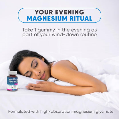 PURA WEX NUTRITION Magnesium Glycinat Gummis 400mg – Hochdosiertes Magnesiumpräparat für Frauen, Männer und Kinder – Zuckerfrei, Vegan, 60 Tage Vorrat – Natürliches Himbeeraroma