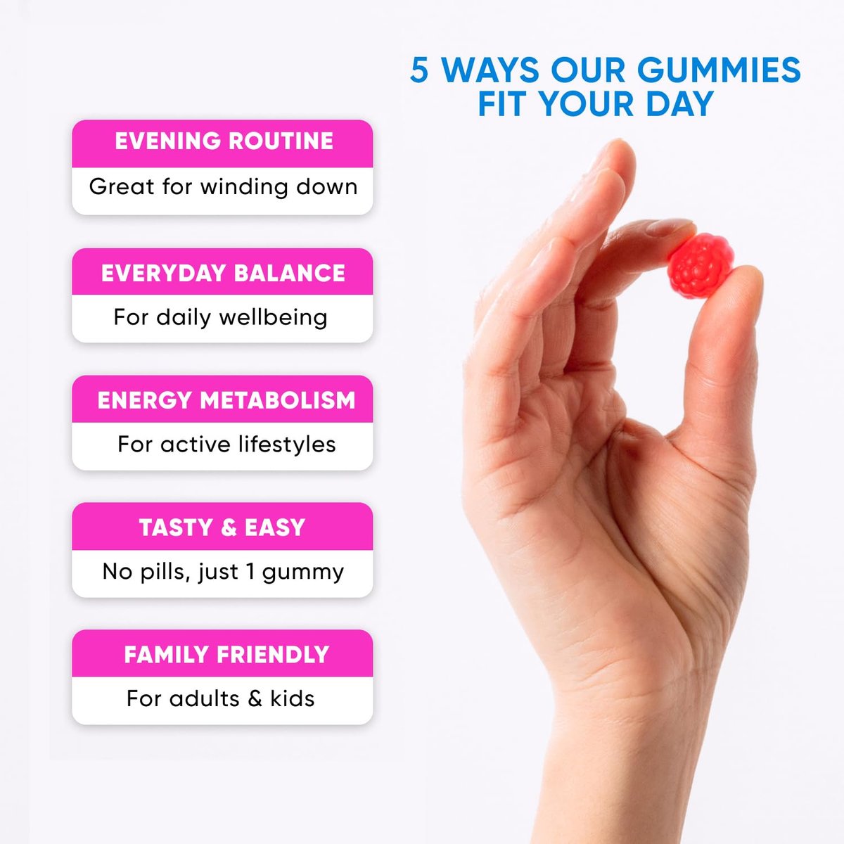 PURA WEX NUTRITION Magnesium Glycinat Gummis 400mg – Hochdosiertes Magnesiumpräparat für Frauen, Männer und Kinder – Zuckerfrei, Vegan, 60 Tage Vorrat – Natürliches Himbeeraroma