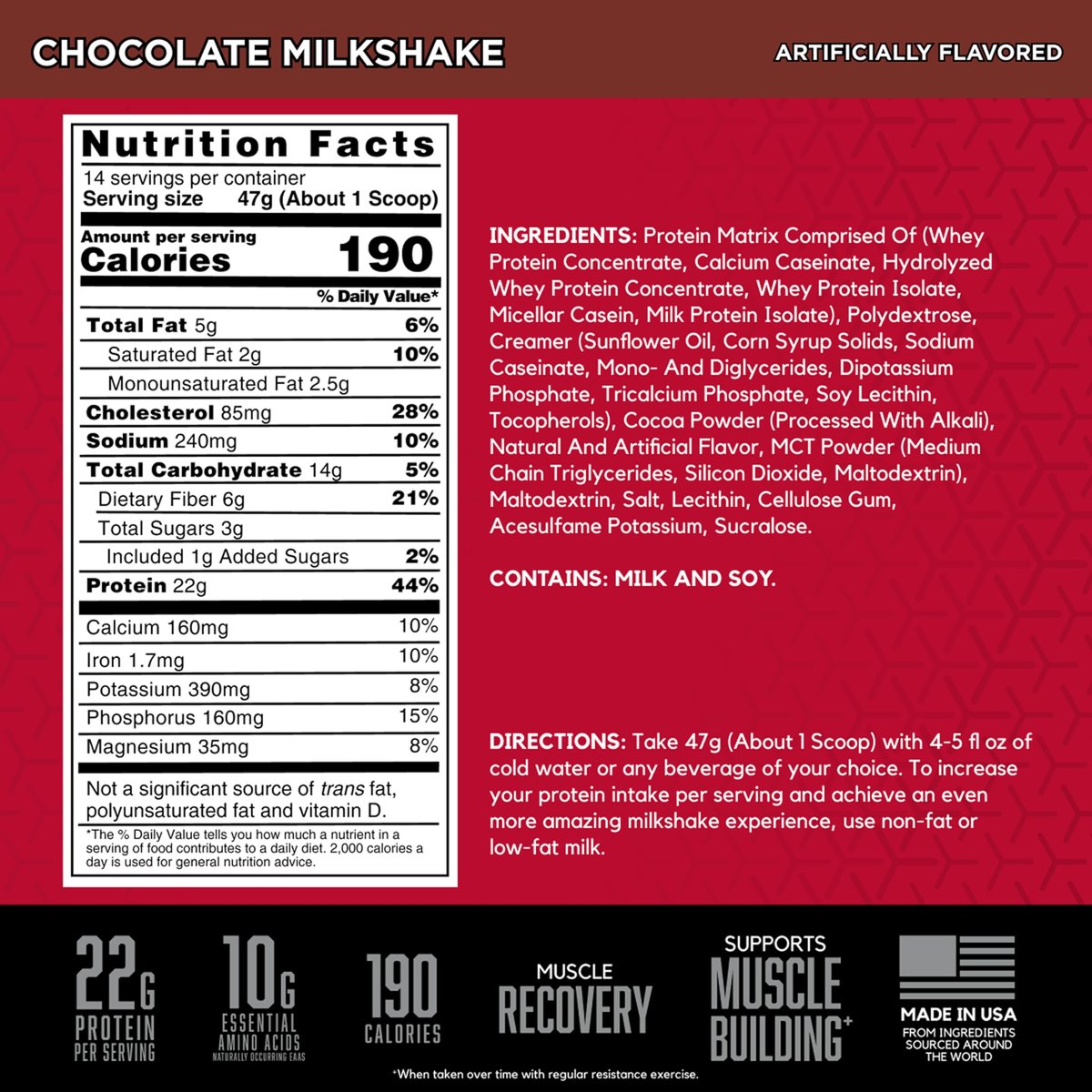 BSN SYNTHA-6 Premium Proteinpulver mit 6g Ballaststoffen, Molkenisolat, micellarem Kasein, Milchproteinisolat, 5g Fett, Schokoladenmilchshake, 14 Portionen, 1,45 Pfund (Verpackung kann variieren)
