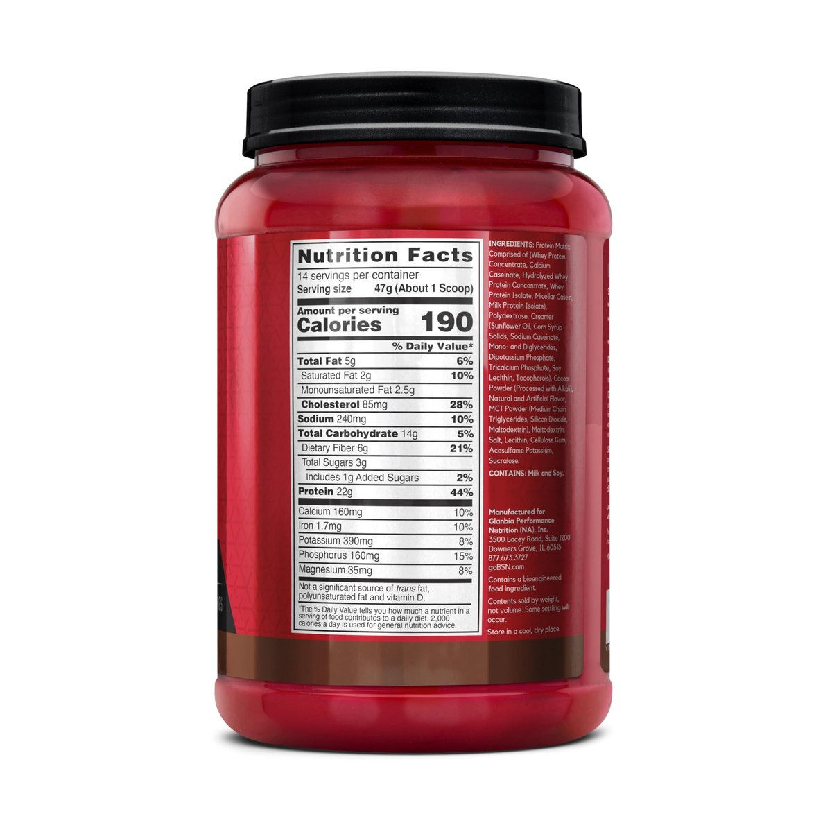 BSN SYNTHA-6 Premium Proteinpulver mit 6g Ballaststoffen, Molkenisolat, micellarem Kasein, Milchproteinisolat, 5g Fett, Schokoladenmilchshake, 14 Portionen, 1,45 Pfund (Verpackung kann variieren)