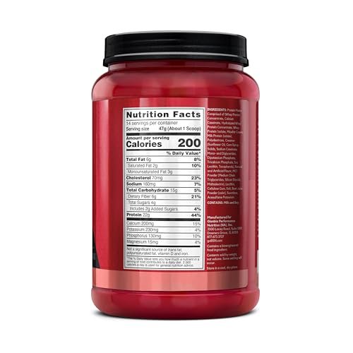 BSN SYNTHA-6 Premium Proteinpulver mit 6g Ballaststoffen, Molkenisolat, Micellarem Kasein, Milchproteinisolat, 6g Fett, Erdbeer-Milchshake, 14 Portionen, 1,45 Pfund (Verpackung kann variieren)
