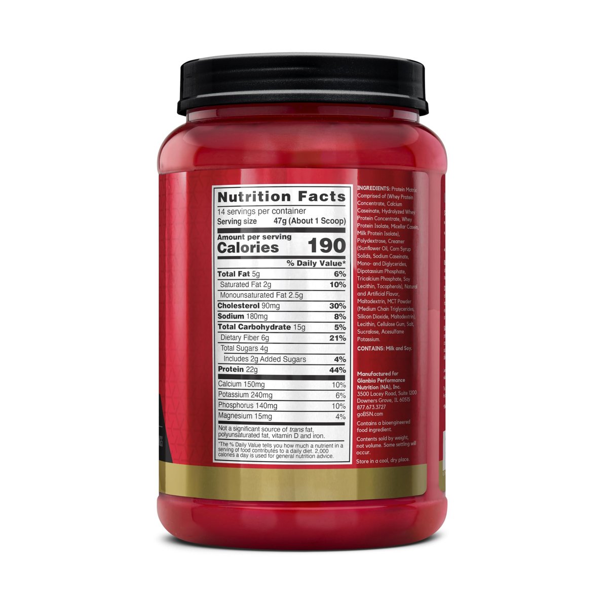 BSN SYNTHA-6 Premium Proteinpulver mit 6g Ballaststoffen, Molkenisolat, Micellares Kasein, Milchproteinisolat, 5g Fett, Vanilleeis, 14 Portionen, 1,45 Pfund (Verpackung kann variieren)
