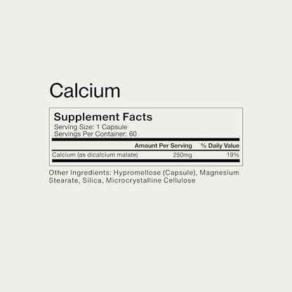 Momentous Calcium mit DimaCal Supplement - 250 mg Kapseln für grundlegende & Knochengesundheit - NSF zertifiziert für den Sport - glutenfrei - 60 Portionen