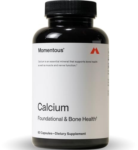 Momentous Calcium mit DimaCal Supplement - 250 mg Kapseln für grundlegende & Knochengesundheit - NSF zertifiziert für den Sport - glutenfrei - 60 Portionen