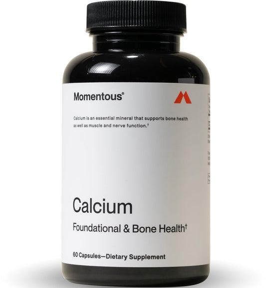 Momentous Calcium mit DimaCal Supplement - 250 mg Kapseln für grundlegende & Knochengesundheit - NSF zertifiziert für den Sport - glutenfrei - 60 Portionen