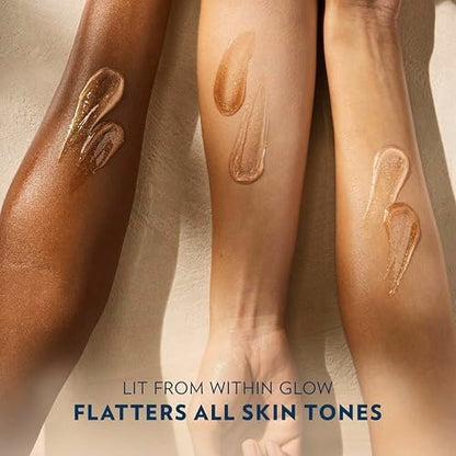 Vaseline Glazed and Glisten Golden Hour Body Gel Oil Glow Vanilla Cocoa Shimmering mit ultra-hydrierenden Lipiden und 100% reiner Kakaobutter, 6,8 oz