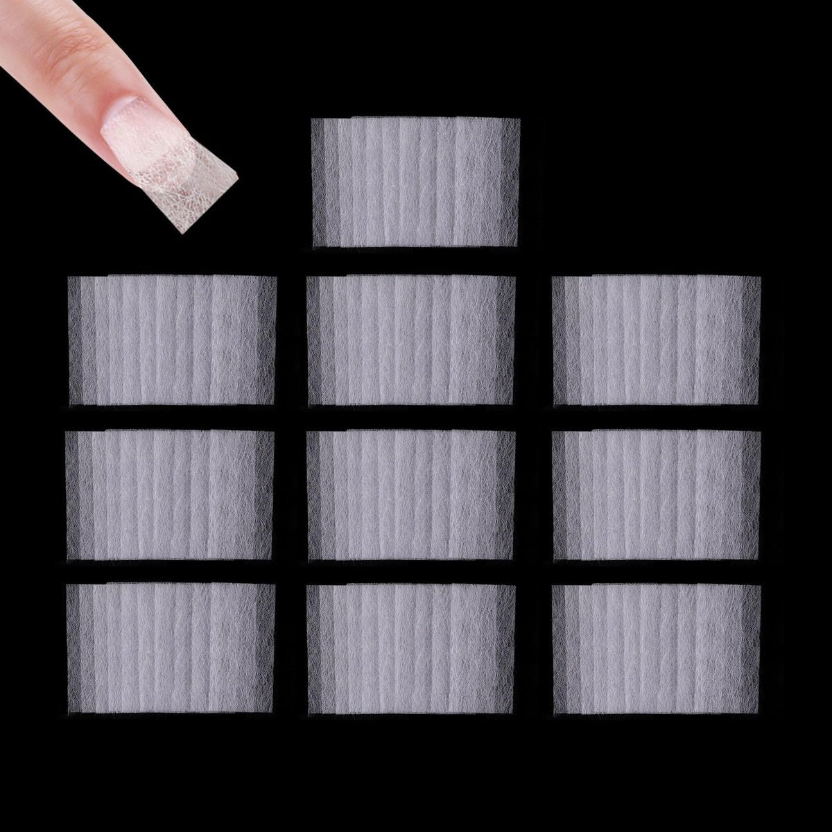 KMYZQDV 100-teiliges Fiberglas-Nagelverlängerungsset – Natürliche Seidenpapiertücher für kaputte Nägel, DIY-Nagelkunst-Zubehör für zu Hause