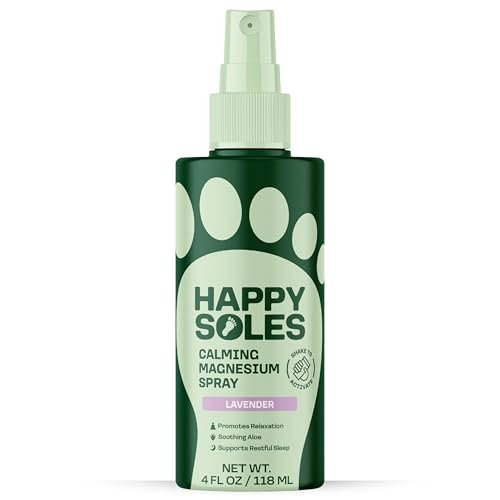 Happy Soles Beruhigendes Magnesium-Fußspray mit Lavendel – Entspannende Nachtpflege, schnell einziehend, feuchtigkeitsspendend, vegan & tierversuchsfrei
