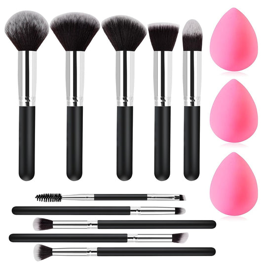 Muttertagsgeschenke für Mama von Tochter oder Sohn – 13-teiliges Make-up-Pinsel-Set für Frauen, Mädchen, Ehefrau, Schwester – Premium-Kit mit Foundation-, Concealer-, Rouge-Pinsel und Schwamm – Professionelle Beauty-Accessoires