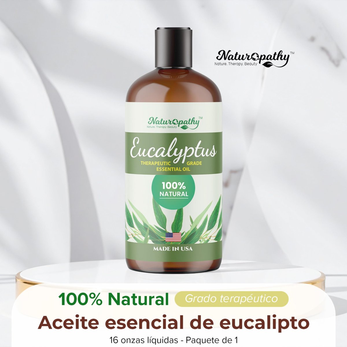 Naturopathy Eukalyptus Ätherisches Öl, therapeutische Qualität, Premium – Ideal für Aromatherapie (500 ml)